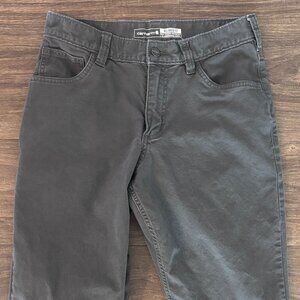carhartt mens relaxed fit 5-pocket canvas work pant, gray, 30x30